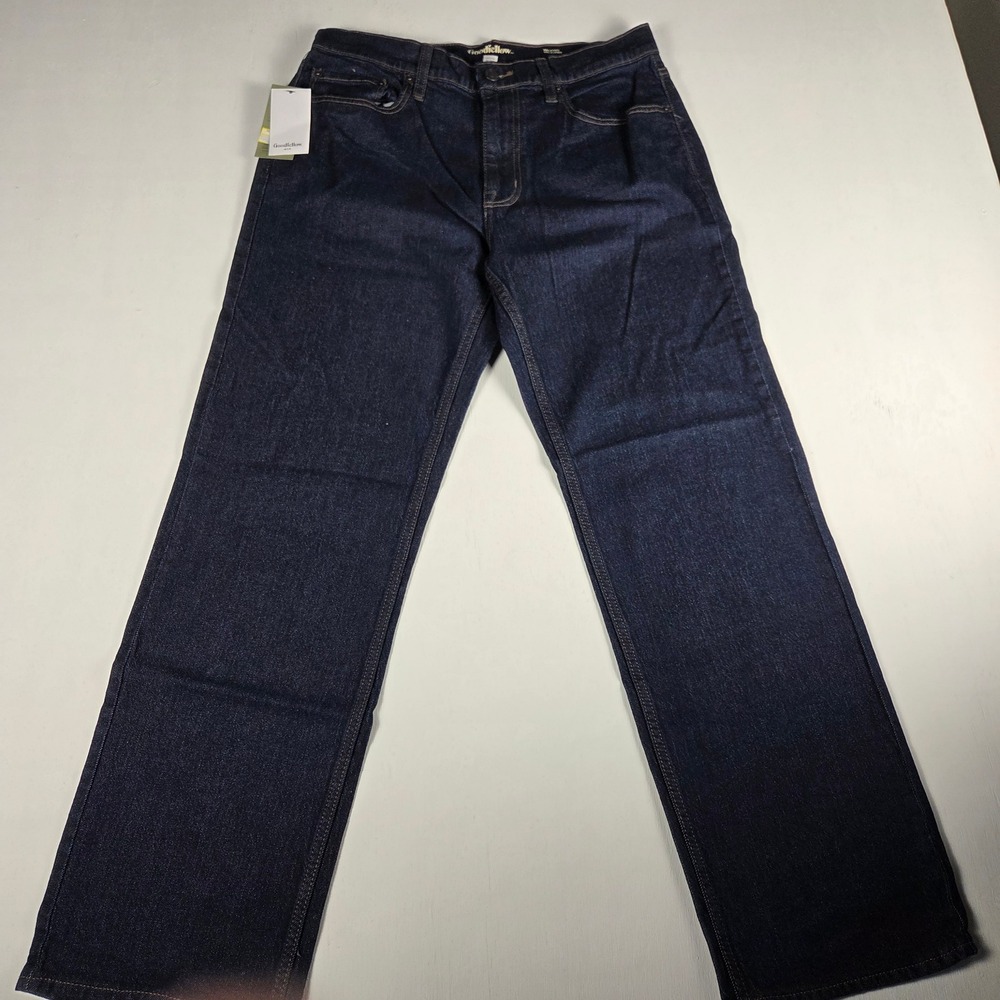 Goodfellow & Co Relaxed Fit Dark Wash Total Flex Stretch Jeans 32x32 NWT